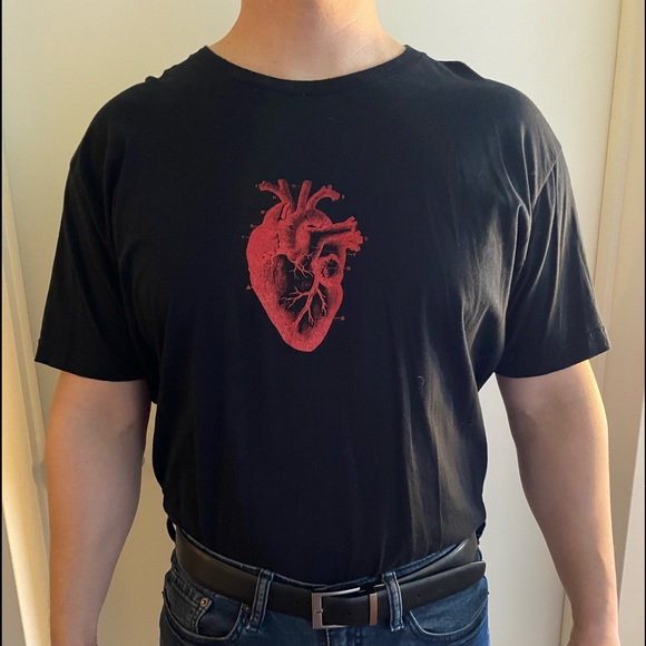 American Apparel, Anatomy of a heart T-shirt, new condition. Sz: XXL - Picture 4 of 6